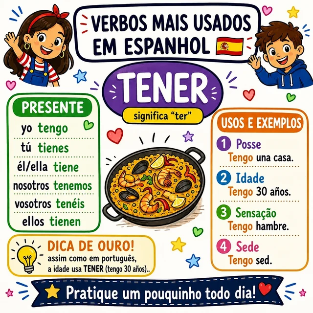 Mapa mental: verbo TENER